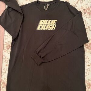 H&M Black Long-Sleeve Billie Eilish Graphic Tee